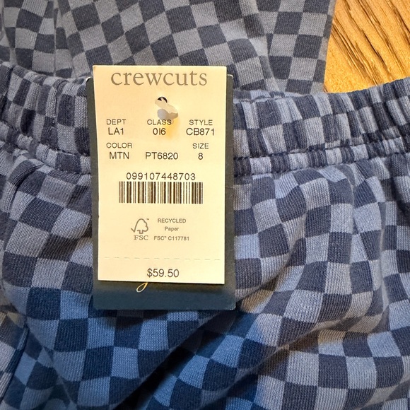 Crewcuts Blue Checkered Kids Matching Set - Picture 2 of 3